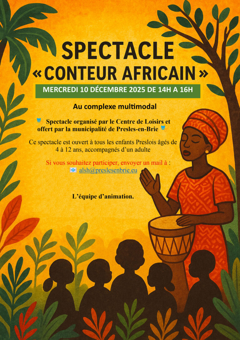 Spectacle “Conteur africain” mercredi 10 décembre