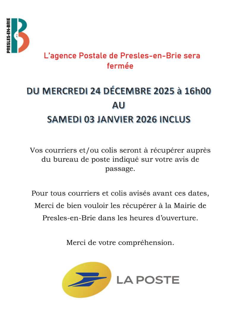 Fermeture de l’agence Postale