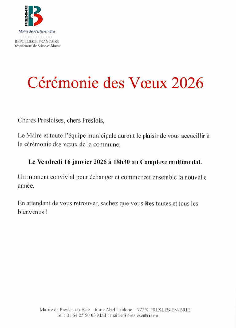 Cérémonie des Voeux 2026