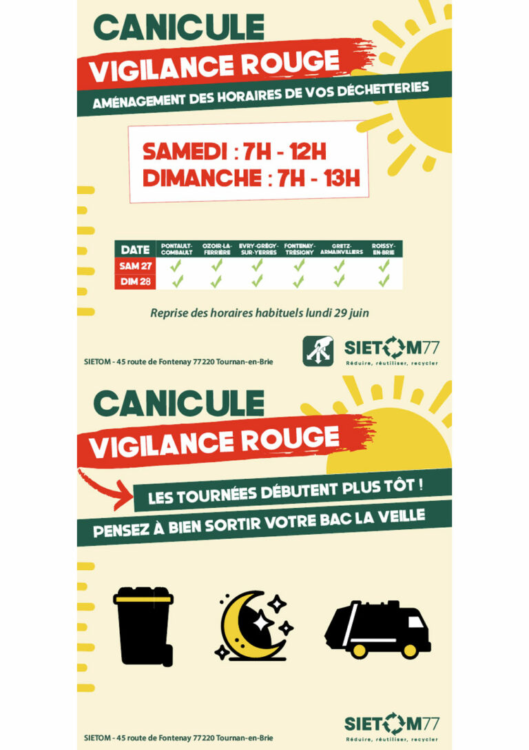 Prolongation des aménagements des horaires d’ouverture des déchetteries